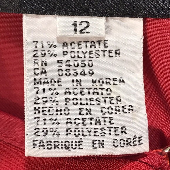 Jones New York Evening Red Mock Suit Dress Embellished V-Neck Size 12 SS… - Picture 10 of 12